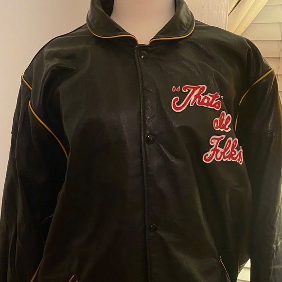 Vintage Looney Tunes Leather Bomber Jacket - Picture 10 of 14
